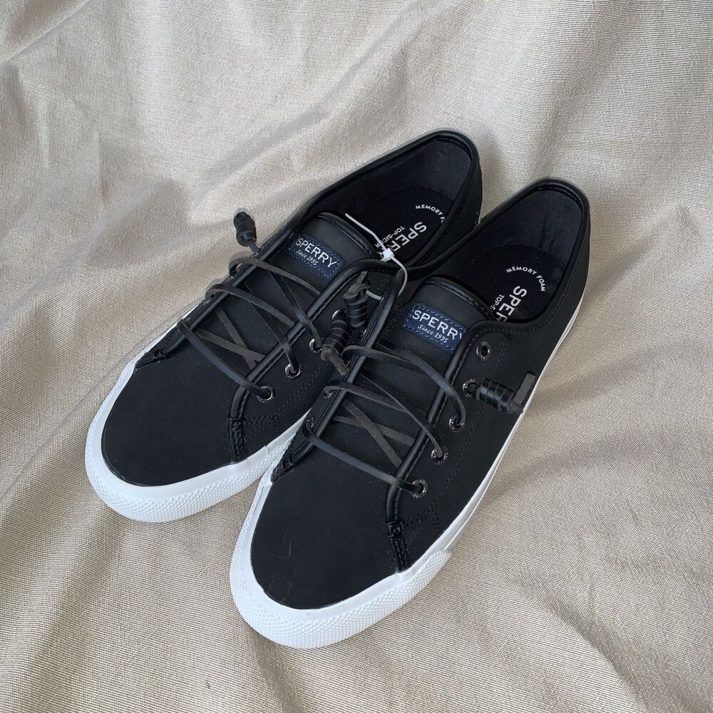 NEW Women's Black Sperry memory Foam Tennis Shoes Size 9M NWOT